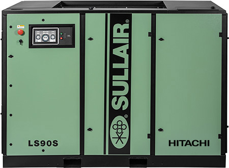 Sullair LS90S industrial rotary screw air compresor